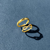 18K Gold Plated Silver Infinity Couple Rings