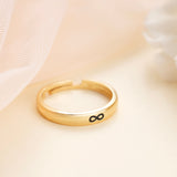 18K Gold Plated Silver Infinity Couple Rings