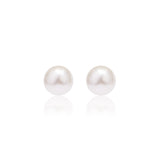 Classic Silver Natural Pearl Earrings