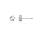Everyday Silver Solitaire Mini Stud Earrings