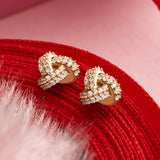 18K Gold Plated Silver Trinity Knot Earrings