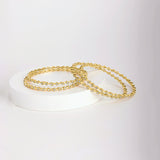18k Gold Plated Glittering Sheen Silver Bangles - Set of 4