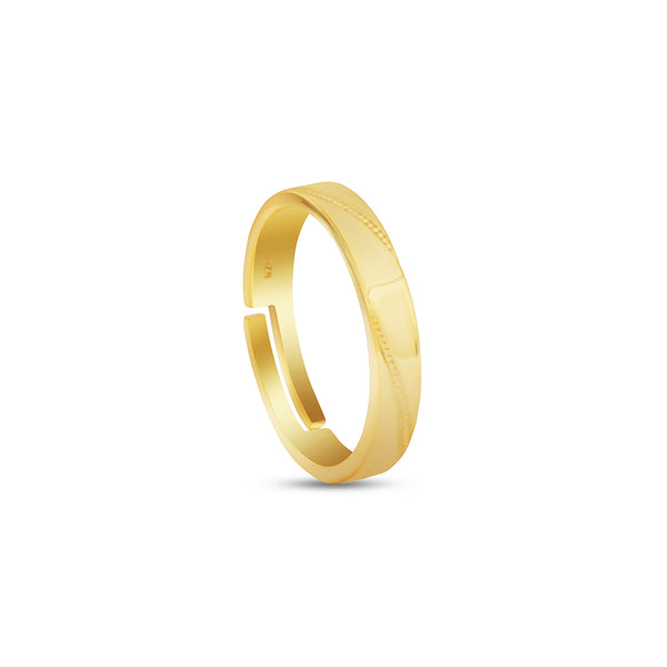 18K Gold Plated Silver Everyday Men's Ring