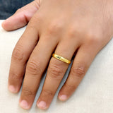 18K Gold Plated Silver Inifinity Enamel Men's Ring