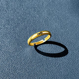 18K Gold Plated Silver Inifinity Enamel Men's Ring