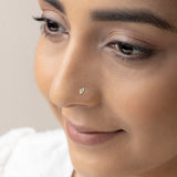 Set of 2 - 18K Gold Plated Silver Nose Pins