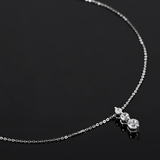 Silver Zircon Journey Necklace