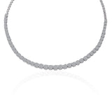 Statement Solitaire Classic Silver Necklace