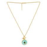 18k Gold Plated Silver White Dry Flower Butterfly Necklace