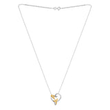 Silver Dual Plated Mom Heart Necklace