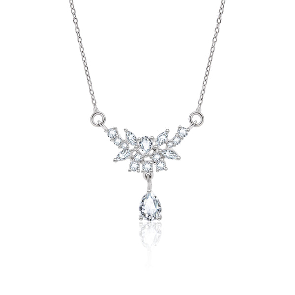 Silver Blossom Cluster Tanmaniya Necklace