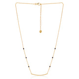 18k Gold Plated Zircon Studded Silver Mangalsutra