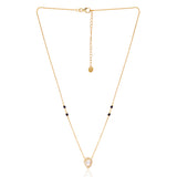 18k Gold Plated Pear Studded Silver Mangalsutra