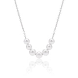 White Pearls Silver Necklace