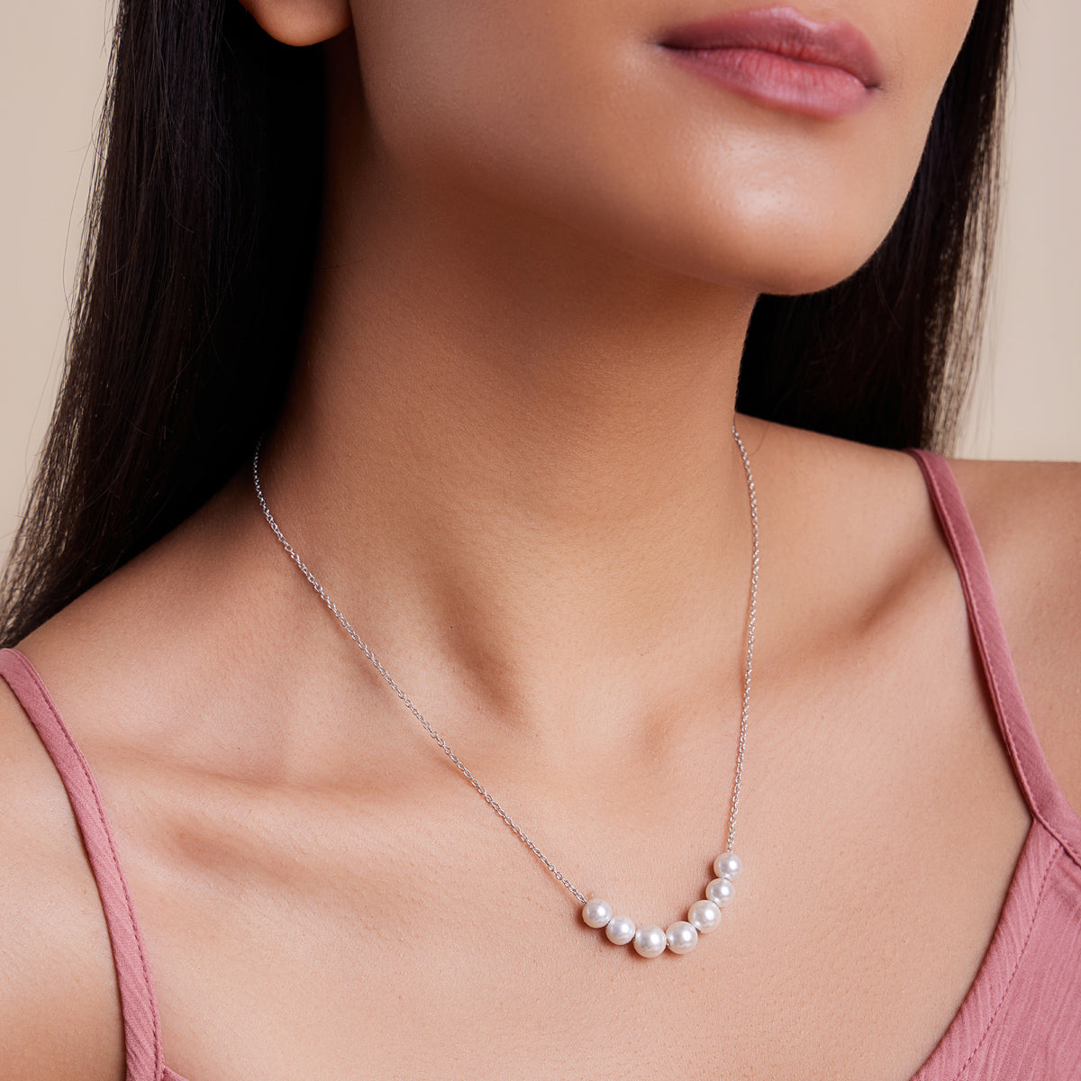 Buy White Pearls Silver Necklace Online March March Jewellery by