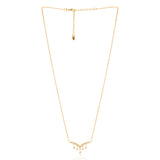 18k Gold Plated Silver V-shaped Dangling Star Necklace