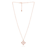 18k Rose Gold Plated Silver Geometric Necklace