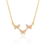 18k Gold Plated Silver Butterfly Necklace