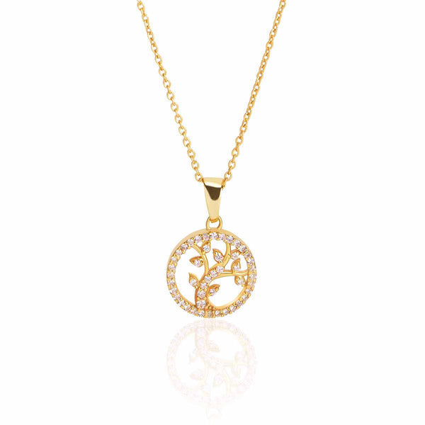 18k Gold Plated Silver Tree Of Life Necklace