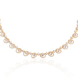 18k Gold Plated White Zircon Silver Necklace