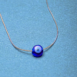 Silver Minimal Evil Eye Necklace