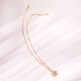 18K Gold Plated Silver Snowflake Necklace