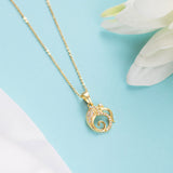 18K Gold Plated Silver Divine Om Necklace