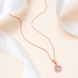 18K Rose Gold Plated Silver Trinity Knot Necklace