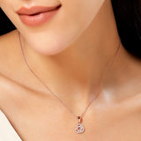 18K Rose Gold Plated Silver Trinity Knot Necklace