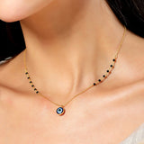 18K Gold Plated Silver Evil Eye Mangalsutra