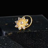 18k Gold Plated Silver Blossom Nose Pin