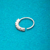 Silver Zircon Studded Nose Ring