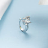 Timeless Zircon Silver Clip On Nose Pin