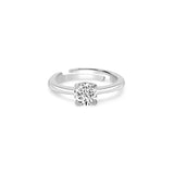 Classic Silver Solitaire Ring