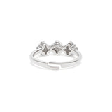 Minimal Silver Floral Ring