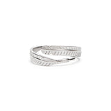 Silver Leaf-textured Ring