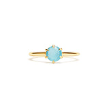 18k Gold Plated Silver Blue Chalcedony Ring