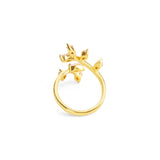 18k Gold Plated Silver Statement Leaf Ring