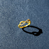 18K Gold Plated Silver Infinity Zircon Ring