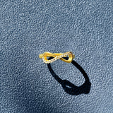 18K Gold Plated Silver Infinity Zircon Ring