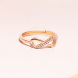 18K Rose Gold Plated Silver Infinity Zircon Ring