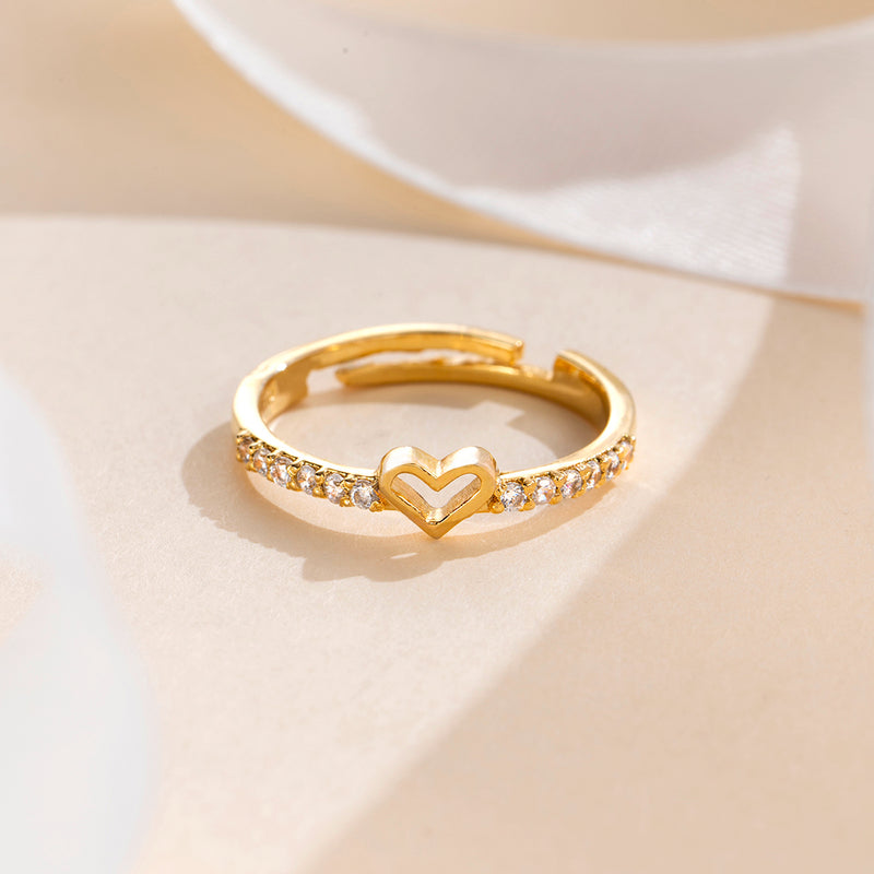 18K Gold Plated Silver Little Heart Ring