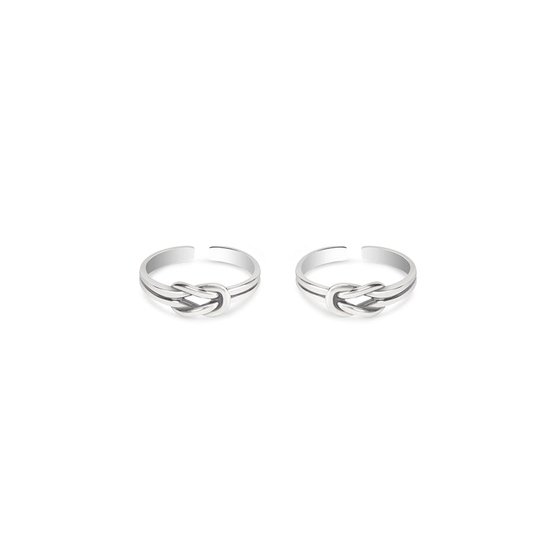 Silver Knot Toe Rings