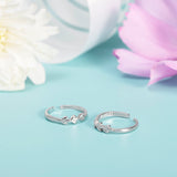 Silver Leaf Motif Toe Rings