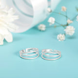 Silver Dainty Triple Layer Toe Rings