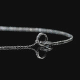 Silver Entwined Ring Necklace