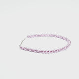 Lavender Shell Pearl String with Silver Lock