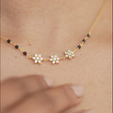 18k Gold Plated Star Studded Silver Mangalsutra