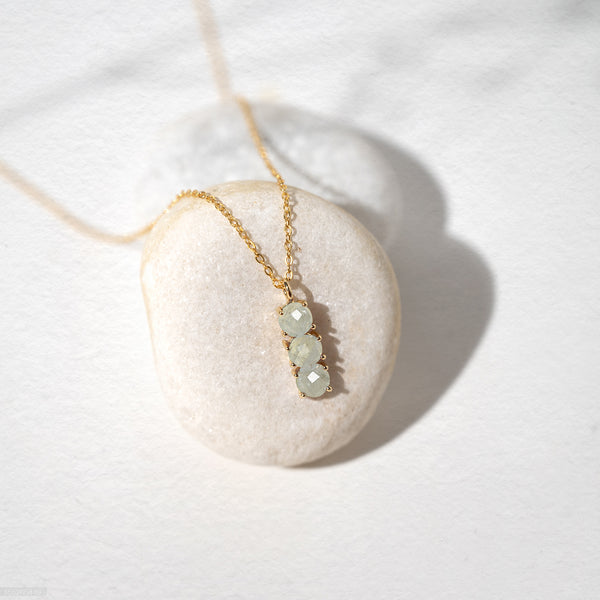 March Birthstone Necklace - Natural Aquamarine