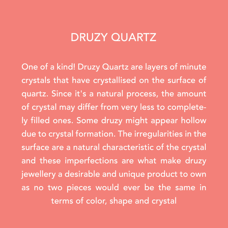 Amethyst Druzy Crystal Long Earrings